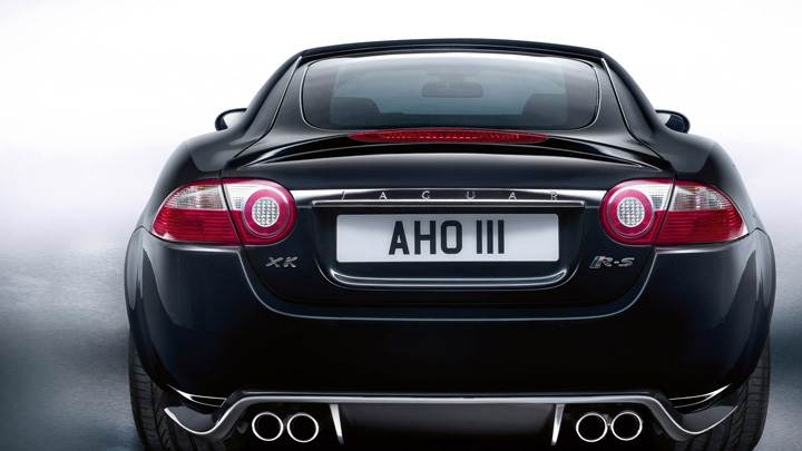 Back Pose Of Jaguar XKR-S In Black
